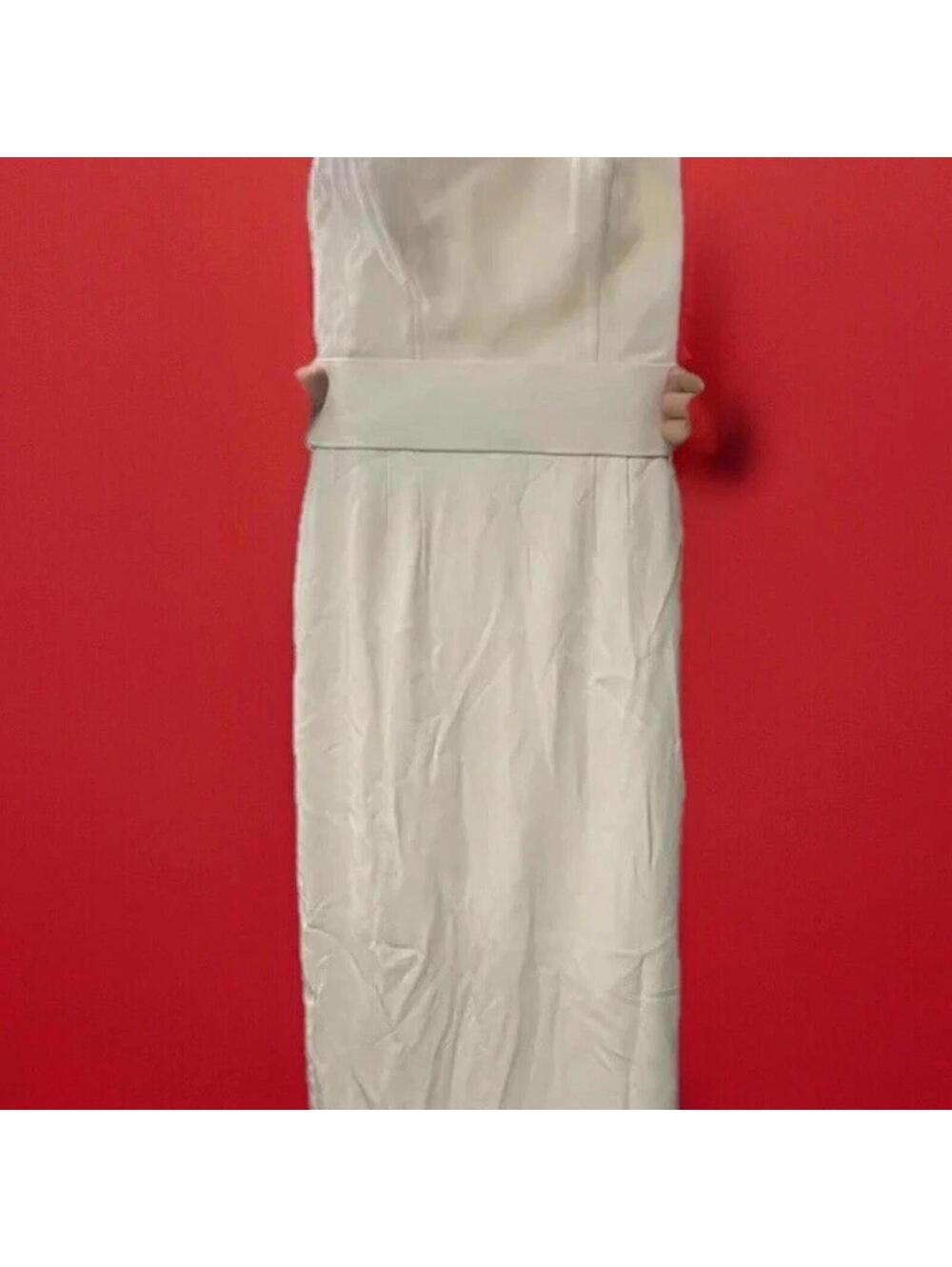 Chic 90s Minimalist Wedding Gown By Patricia Rhodes I magnin size 6